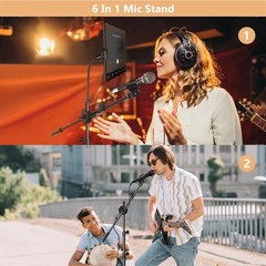 Ramzi Mic Stand,6 In 1 Microphone Stand Floor Boom Mic Stand, Support Boom Go…