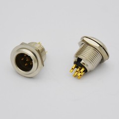 Panel Mount Mini XLR 5 Pin Male Connector for Audio Equipment