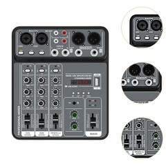 Small 4 Channel Mixing Console Mixing Board Professional Convenient Use Sounds