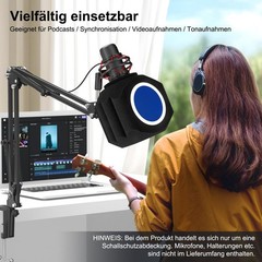 Microphone Wind Shield Pop Filter Isolation Ball, Acoustic for Record…