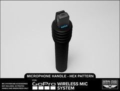 GoPro Wireless Mic Traditional Microphone Grip Interview Handle + Foam Wind Muff