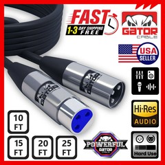 XLR Microphone MIC 3-Pin Male to Female Cable Cord Connector Extension Shielded