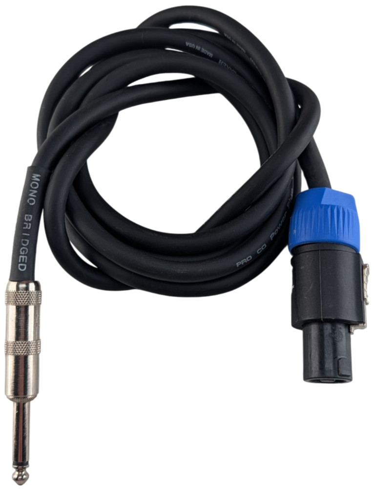Pro Co Power Plus 14/2 Speaker Cable 6ft Neutrik NL4FC speakON to G&H 1/4 TS