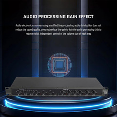 Mono 4 Way Crossover, Professional Stereo 2/3/4 Way Audio Sound Distribution Pro