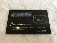 Avid DigiDesign Smack! Smack LE Plug In iLok Activation Card No Transfer Fee