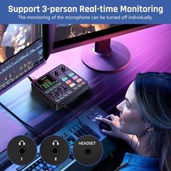 Mezclador Audio Gaming PC/Podcast/Streaming 4 Canales