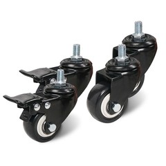 Sound Town 4 Pack 2″ Swivel Wheels Brake Replacement Caster Wheels STLC2-4PACK