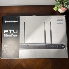 Phenyx Pro 4-Channel UHF Wireless Microphone System PTU-7000-2H2B New/Open Box
