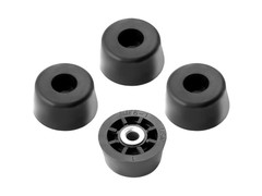 50 MEDIUM TALL ROUND RUBBER FEET .437 H x .875″ W RADIO / ELECTRONICS – US MADE