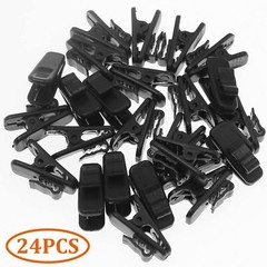 24 Pack Lapel Mic Clip Headset Wire Clips Clothing Earbud Clip for Most Headset