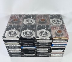 Lot of 80 Broadcast NAB Tape AA Cartridges 3M, Fidelipac, Audiopak, Scotchcart
