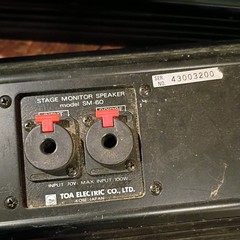 2 TOA Model SM-60 Stage Floor bar Mount Monitor Speaker 100 Watts