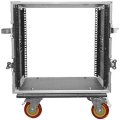 Heavy Duty 10 Space ATA Rack Case with 4 Inch Casters – 10U Server Network Case