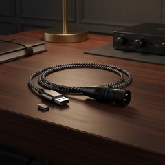 USB to XLR Cable 6.6 ft Stereo Audio Cord for Amplifiers Speakers Mixers