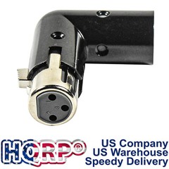 2x HQRP 3-Pin XLR Angle Adapters Dual Male & Female 4 Adjustable Angle Position