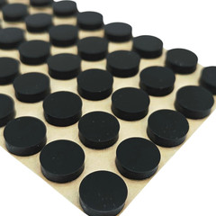 Pure Silicone Bumpers with 3M Adhesive, 10X3Mm (3/8 X 1/8″) (100, Black, 10X3Mm