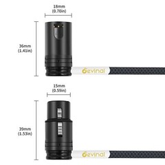 XLR Cable Adapter 1FT 2 Pack Rotatable Low-Profile Right Angle Mic Cord
