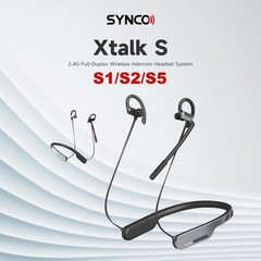 SYNCO XTalk S S1 S2 S5 2.4G Full-Duplex 400m Wireless Intercom Headset System