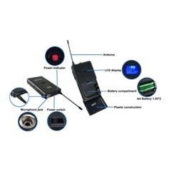 Wireless UHF Headset Bodypack Handheld Microphone 4 Channel Sound Mixing Console