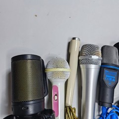 Lot of 15 Wired Microphones – Various Models & Colors, Used