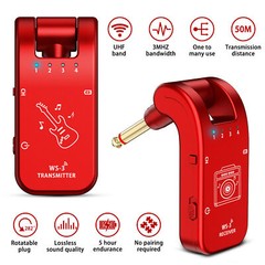 LEKATO Wireless Guitar Transmitter Receiver Bass 2.4Ghz/5.8GHz UHF 4 Channels