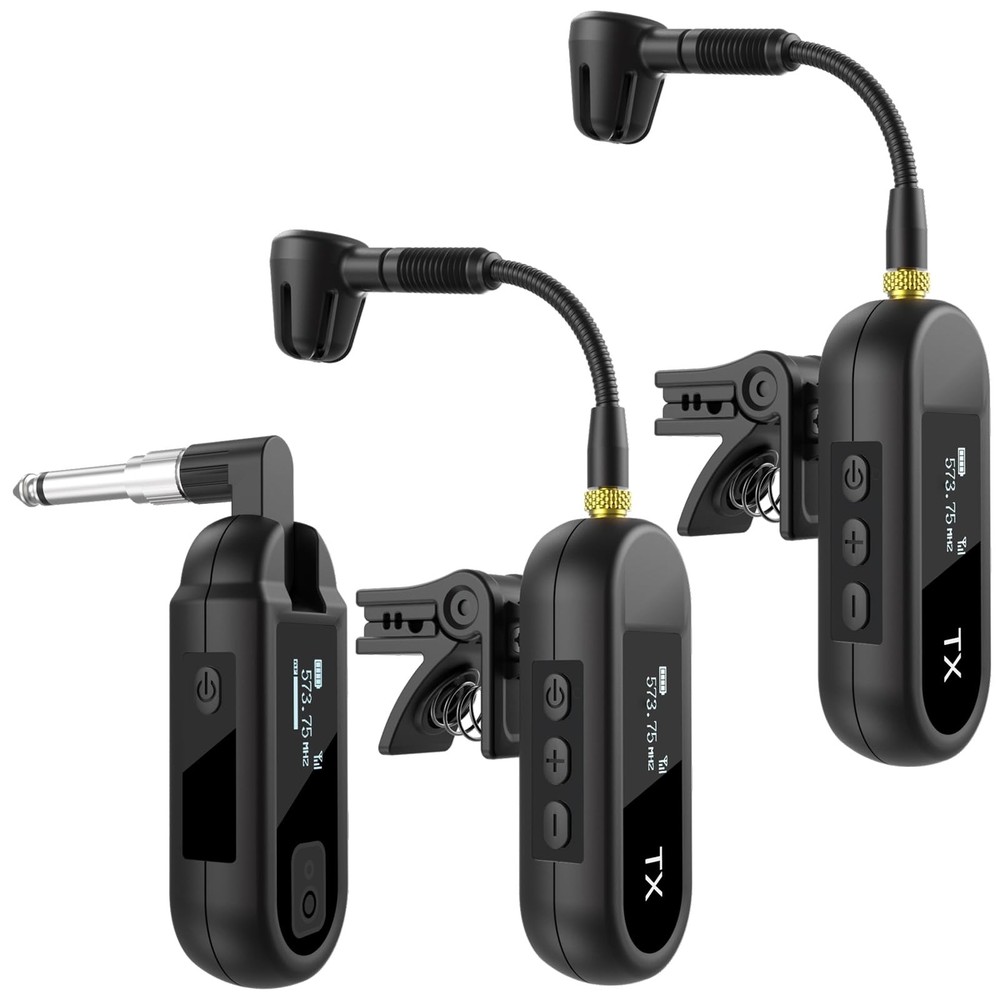EBJ Wireless UHF Saxophone Microphone System, Clip Instrument Microphone Saxo…