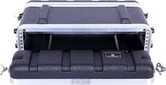 Stackable 2U Rack Case Shallow 14.25″ Depth Polyethylene Hard-shell Construction