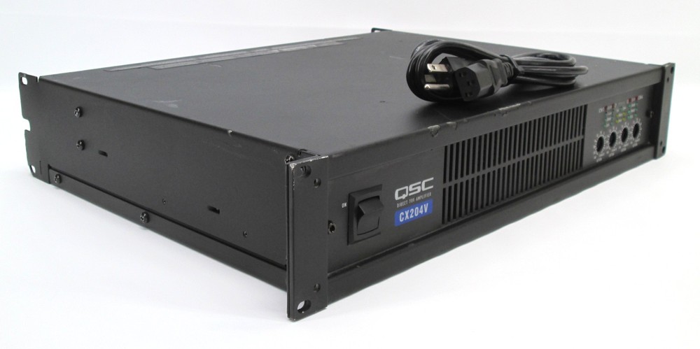 Rack Mount QSC CX204V 4-Channel Direct 70V Amplifier 200W #1339