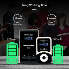 RetekessT130 Wireless Microphone Tour Guide System Transmitter 10Receiver Church
