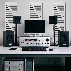 6-Pack Self-Adhesive Soundproof Acoustic Panels for Wall, 16 X 12 Inch Stripe De