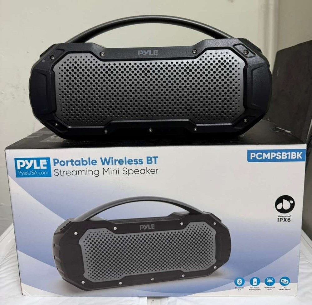 Pyle SPEAKER Portable Wireless BT Streaming Speaker-IPX6 Waterproof Wireless MIN