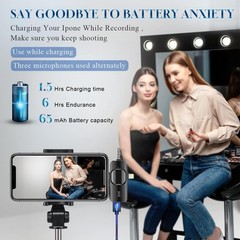 Professional Wireless Lavalier Microphone for YouTube, TikTok & Vlogging – Black