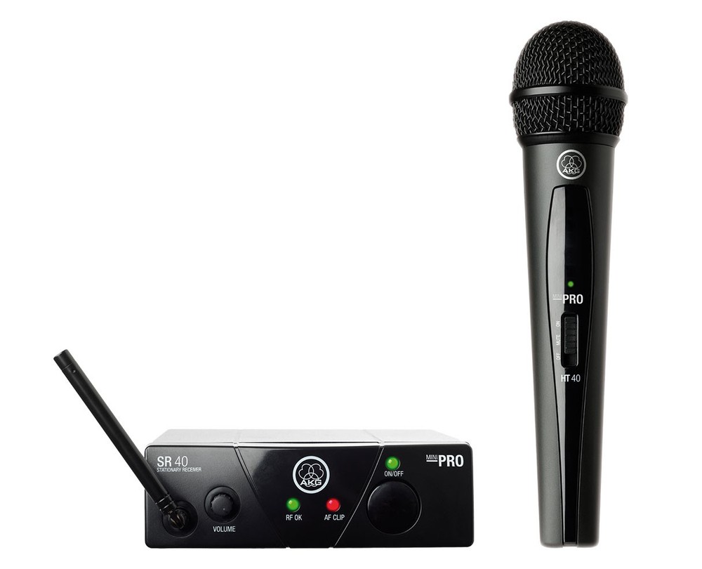 AKG WMS40 Mini Vocal Set (Band US25-A) Wireless Handheld Microphone Mic Syste…