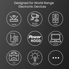 PowerHOOD 5V AC/DC Adapter Compatible with IK Multimedia iRig Keys I/O Black