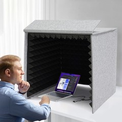 Sponge Polyester Desktop Soundproof Cover Portable Square Vocal Recording Booth