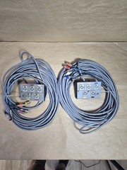 Vtg Audio Stage Snake And Junction Boxes 10 Inputs, 5 Each 62 Feet Cord Each