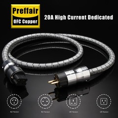 20A C19 Audio Power Cable Audiophile US EU Schuko Amplifier Power Cord
