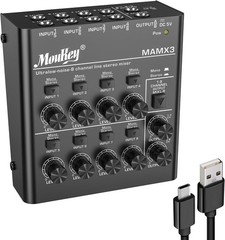 Ultra-Low Noise 8-Channel Audio Mixer for Professional Audio Applications