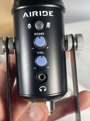 AIRIDE K-7 K7 Condenser Microphone Black With Stand Complete Plug N Play New