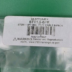 StageMASTER STT-1-1/2-8PK Black TT Patch Cable – 1.5 foot (8-pack)