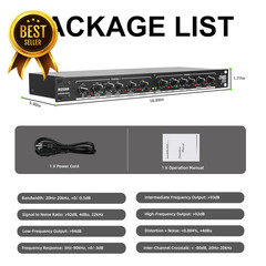 Professional 2 Way 3 Way Stereo and 4 Way Mono Audio Crossover with XLR Inputs a