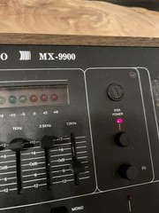Gemini Stereo Equalizer Mixer W/ Echo MX-9900 Wooden Cabinet (See Description)