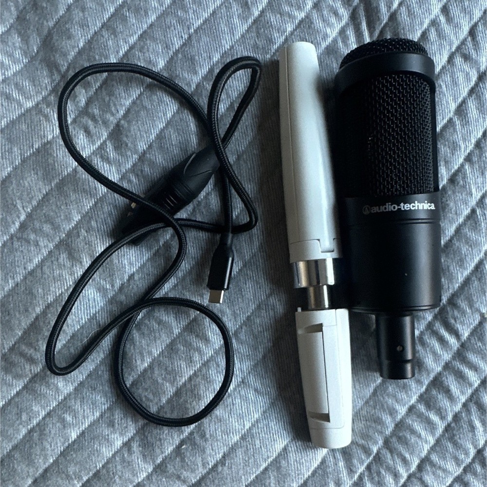 Audio-Technica AT2035 Cardioid Large Diaphragm Condenser XLR Mic, Black