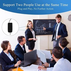 Dual Wireless Headset Microphones – 2.4G Technology for Clear Sound Up to 165ft