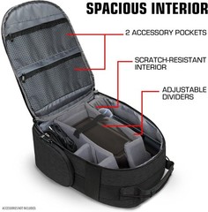 Audio Equipment Backpack – Wireless Mic Case Compatible with Shure, Sennheise…