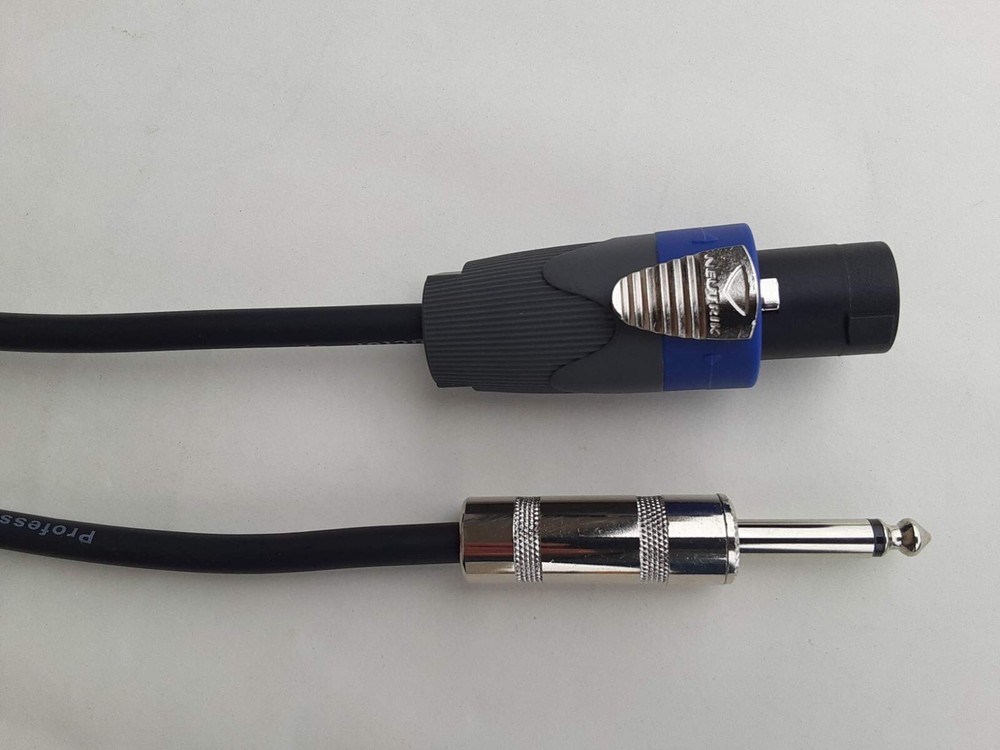 US MADE 6 FT SpeakOn w/Neutrik NL4FX to 1/4″ TS Speaker Cable 12AWG Premium