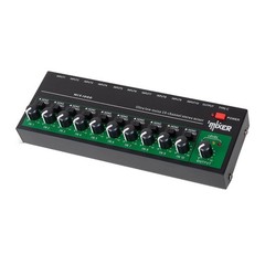 New Metal 10 Channel Stereo Mono Audio Mixer 6.35mm Input Output TRS/TS Jacks