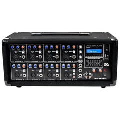 Seismic Audio 8 Channel 400W RMS Powered Mixer Bluetooth Effects SA-MA8C