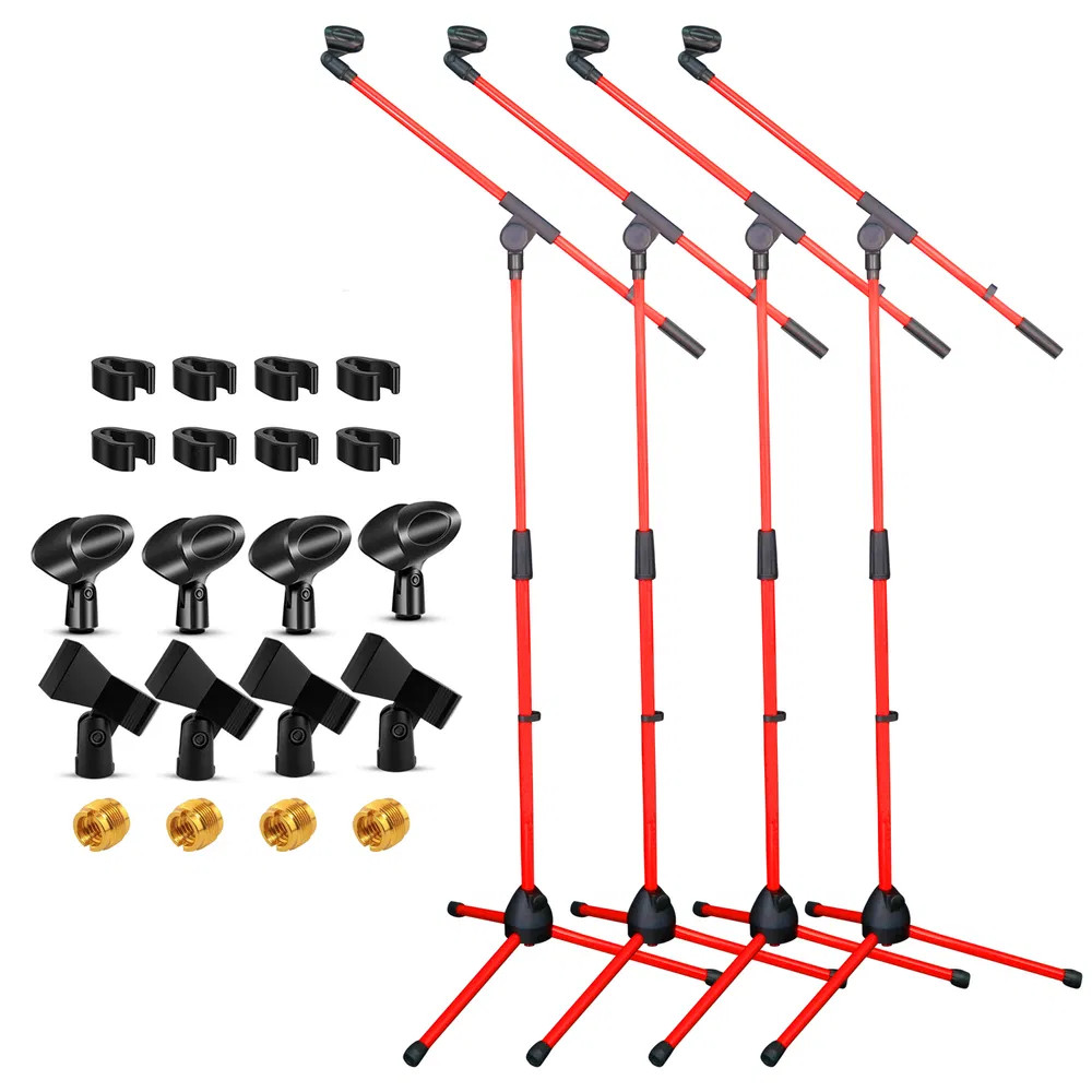 5 Core Tripod Mic Stand Floor 4Pcs Adjustable 18 To 72 Inches Sturdy Boom Arm…