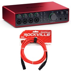 Focusrite SCARLETT 18I16 4G 4th Gen 24-bit 192 kHz Recording Interface+XLR Cable